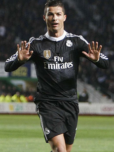 皇马球衣7号c罗黑色