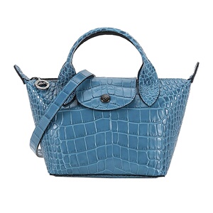 longchamp/珑骧新款女包经典鳄鱼纹皮质手提包单肩斜跨包饺子包