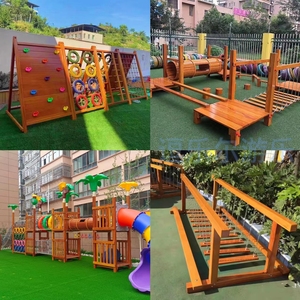 户外幼儿园玩具攀爬架儿童室外大型游乐设施游乐场设备木质攀岩墙