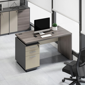 简约现代小型单人位办公桌12米14m带锁学习电脑桌椅办公室家具