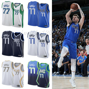 独行侠队篮球衣77号东契奇41号诺维茨基城市版球服球迷版背心球裤