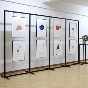 书画展板书法立式校园可移动作品展画展户外无缝展示架艺术美术馆