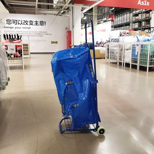 萱萱宜家ikea弗拉塔推车便携购物车买菜小车购物拖车省力推车包邮