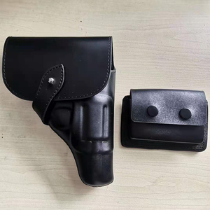 000人付款淘宝10mm转轮枪套牛皮真皮全包腰部左轮手枪套防爆抢10毫米