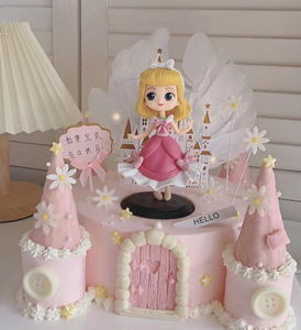 儿童公主城堡门卡通蛋糕硅胶模具巧克力翻糖蛋糕甜品台装饰模具