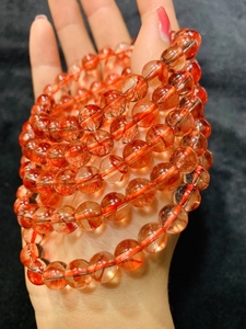 天然少女凤羽晶单圈女款手链,尺寸8mm ,火凤凰本命年水晶