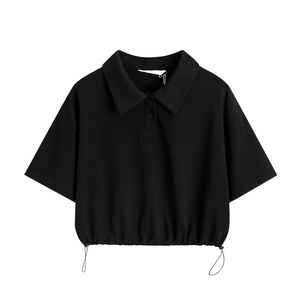 短袖宽松收口袖女