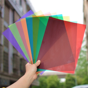 彩色玻璃纸透明幼儿园 手工七彩儿童黄色认知包装袋串灯笼教学diy