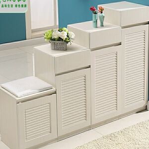 北欧超薄鞋柜简约现代客厅玄关隔断高低阶梯式门厅储物柜家用门口