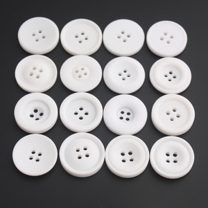 白色四眼树脂圆型厨师护士医生工作服休闲裤纽扣扣子家居睡衣钮扣