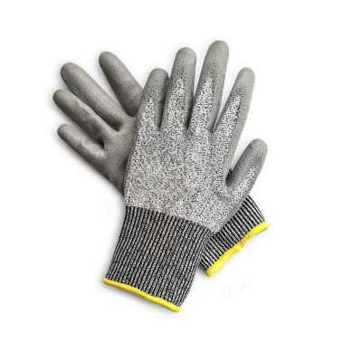 仪征化纤力纶超高分子量聚乙烯三级防切割手套聚酯涂层防滑耐磨