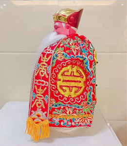 神像披风神明衣服土地公土地婆神衣神袍福德正大伯公仙家披肩定制