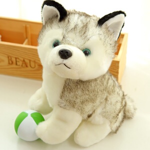狗仔毛绒玩具狗狗仿真哈士奇公仔玩偶趴趴狗娃娃儿童生日礼物女生