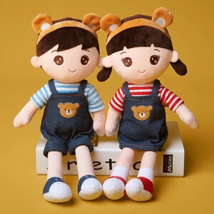 布娃娃男孩女孩公仔可爱睡觉抱毛绒玩具女生小熊洋娃娃儿童玩偶网