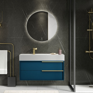 银晶卫浴zh91172浴室柜洗手脸一体盆柜组合洗漱台防除雾智能圆镜