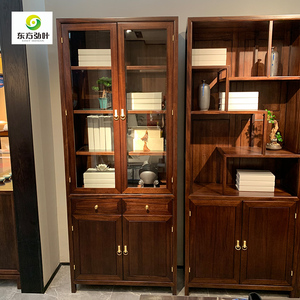 东方弘叶家具国韵东方系列中式元素线条书房系列书柜边柜