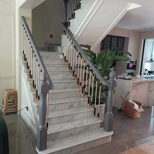 戴氏木业定制楼梯扶手旋转楼梯护栏室内家用现代轻奢榉木铝镁单枝