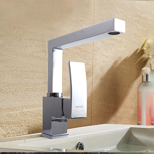 法恩莎厨房龙头0铅铜铜镀铬洗菜盆360度可旋转冷热水龙头f5a9050c