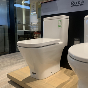 roca乐家卫浴连体马桶坐便器静音直冲式家用坐厕尼梭阿笛思连体