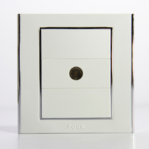pova普洛瓦开关插座 家用时尚开关 一位电视插座a90白色
