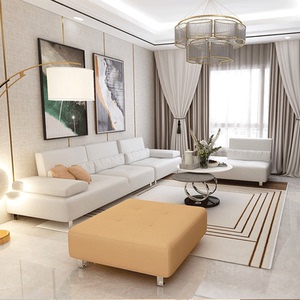 千派布艺沙发科技布贵妃位沙发绽放客厅现代简约小户型意式轻奢