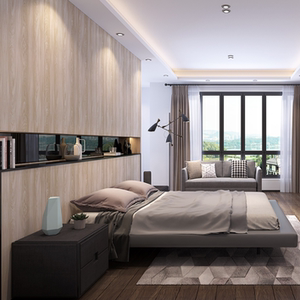 顶固全屋定制密斯系列竹香板柜门卧室客厅餐厅衣柜橱柜定制订金