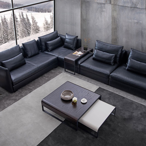 红星redstar头层牛皮意式极简转角沙发轻奢时尚简约健康环保