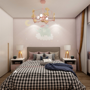 兰舍硅藻泥极简儿童房卧室背景墙图案印花艺术涂料非墙面漆长春