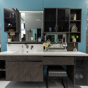 席玛轻奢卫生间浴室柜组合现代简约洗手洗脸盆洗漱台镜21x定制柜