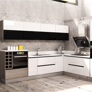 欧派全屋定制实木颗粒板,石英石台面 爆款橱柜 简约现代橱柜定制