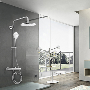 欧派卫浴 恒温淋浴大顶喷花洒套装 挂墙式多功能按摩手持花洒9044