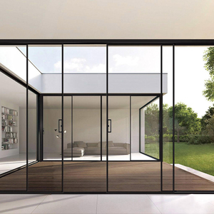 帝奥斯二轨极窄推拉门厨房客厅隔断一体隔音落地推拉门简爱