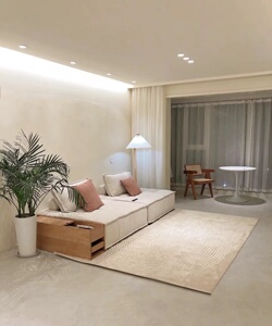 马可波罗瓷砖莫兰迪600*1200哑光 奶茶色 现代简约