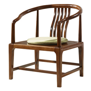 诺佳府邸方圆新中式小乌金木休闲椅圈椅椅子实木家具现代简约