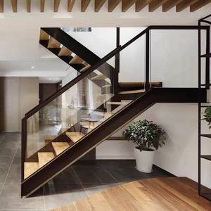 室内旋转楼梯tb-hl15转角直梯钢木楼梯阁楼复式别墅整体楼梯家用