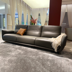 壹加壹厚皮沙发高山流水四人位简约客厅家具中小户型新款f206