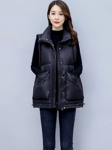 羽绒马甲女2023年新款韩版冬装时尚短款小个子无袖百搭马夹外套