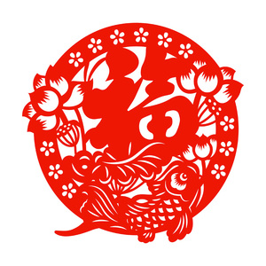 植绒福字剪纸窗花春节年货布置玻璃窗花带胶双面红色2021牛年年画