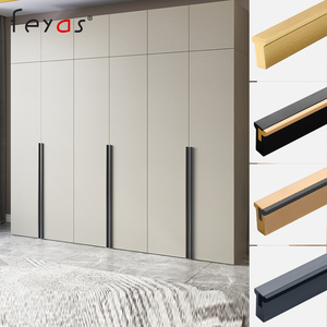 大衣柜拉手同款现代简约高档加长黑金色轻奢索菲亚橱柜门把手长条