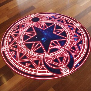 卧室电脑少女地毯地垫现货椅垫动漫樱库洛床边魔卡魔法阵变小樱百