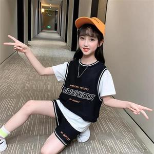 服装篮球服女生小学生中小学假2件套装运动服比赛打球宽松儿童