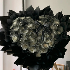 千年好永辉淘宝鲜花包装网纱玫瑰花束包花黑色仙女纱手捧花大白纱