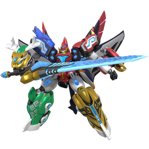 神兽金刚5超能晶甲变形机器人合体神兽金刚剑人偶公仔男孩玩具12