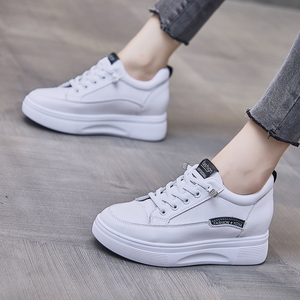 双星小白鞋女2022春季新款厚底内增高休闲运动老爹女鞋百搭单鞋in