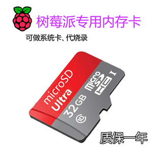 树莓派内存卡 Micro TF卡 16GB高速卡 可代烧系统 兼容3B 3B+ 4B