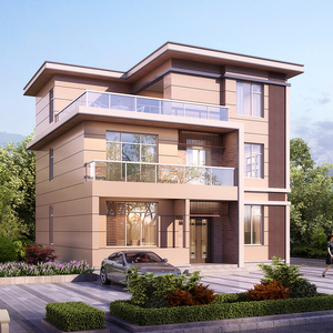 别墅设计图纸三层现代简约风格农村自建房设计图建筑施工图经济型