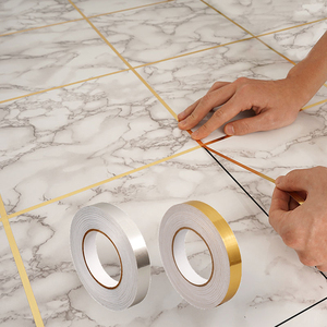 地面瓷砖地砖防水美缝贴纸装饰地板砖封边贴条金色线条自粘284人付款