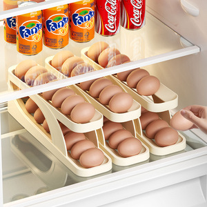 滑梯式鸡蛋收纳盒冰箱用滚动滚蛋式侧门鸡蛋架托放鸡蛋盒专用蛋格