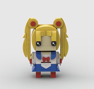 lego乐高趣味卡通人物moc 方头仔美少女战士-水冰月 搭建pdf图纸