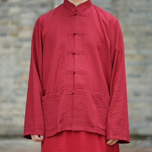 夏季棉麻喇嘛服装僧服居士服藏传僧人僧衣西藏上衣藏族藏式东波